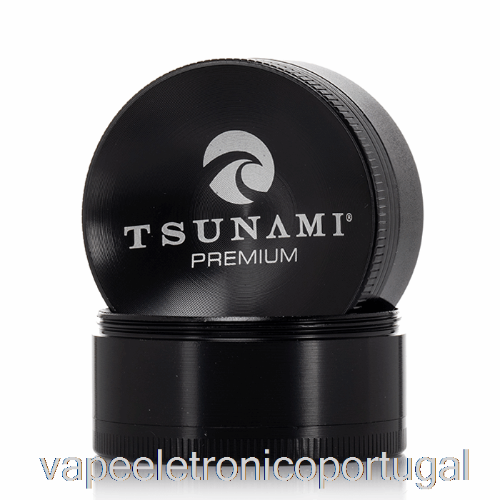 Vape Eletronico Tsunami 1.9 Polegadas Moedor Superior Afundado De 4 Peças Preto (50 Mm)